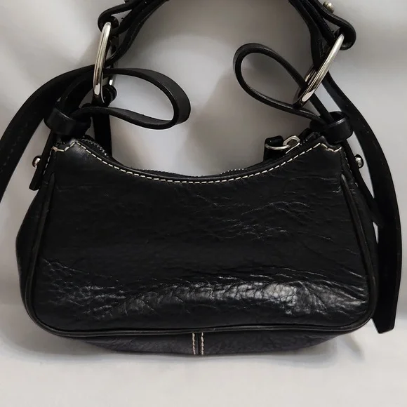 Dooney & Bourke Black Leather Shoulder Bag - Picture 2 of 14